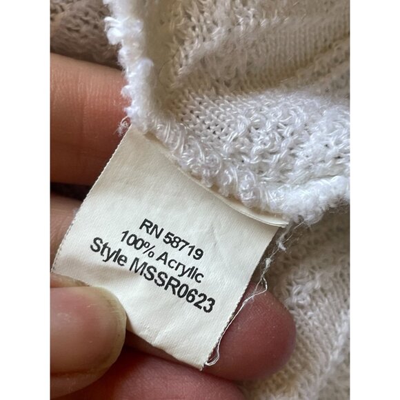 Elements white XL knit shrug light weight 3/4 sleeve open front - Picture 7 of 9